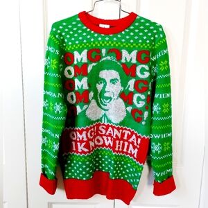 Buddy The Elf Christmas‎ Sweater size Mens Small (34-36) Holiday